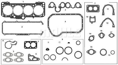 J&RM14794 METAL LEVE Комплект прокладок, двигатель