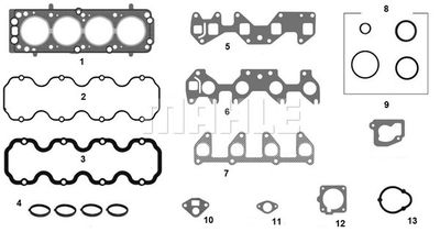 J&RS21414 METAL LEVE Комплект прокладок, головка цилиндра