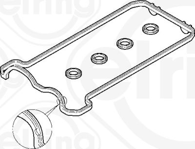 475860 ELRING Комплект прокладок, крышка головки цилиндра