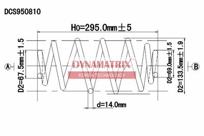 DCS950810 DYNAMATRIX Пружина ходовой части