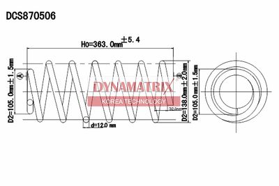 DCS870506 DYNAMATRIX Пружина ходовой части