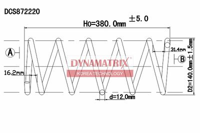 DCS872220 DYNAMATRIX Пружина ходовой части