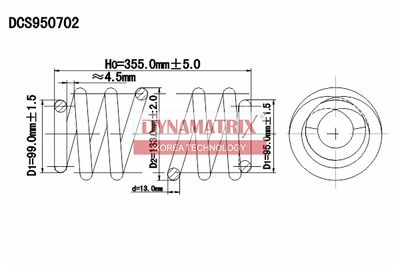 DCS950702 DYNAMATRIX Пружина ходовой части