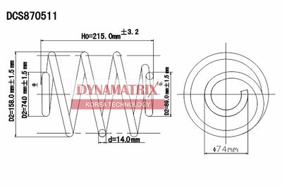 DCS870511 DYNAMATRIX Пружина ходовой части