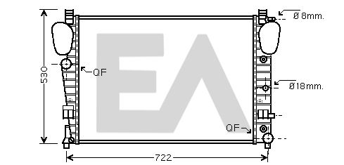 31R50160 EACLIMA Радиатор, охлаждение двигателя