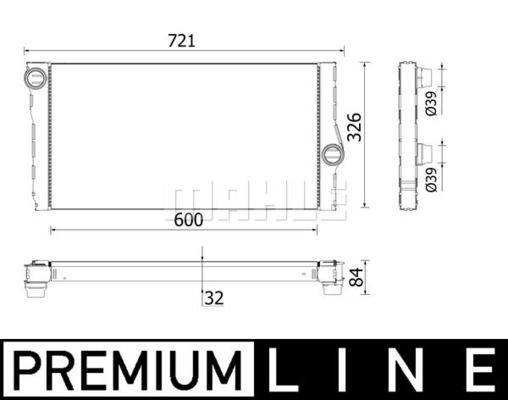 CR957000P MAHLE Радиатор, охлаждение двигателя