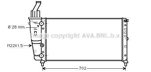 FT2200 AVA QUALITY COOLING Радиатор, охлаждение двигателя