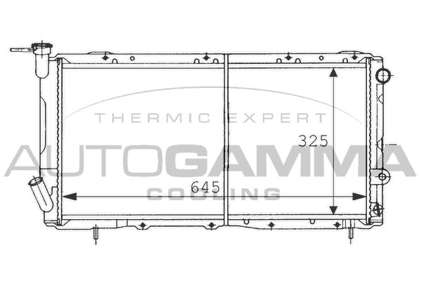 100971 AUTOGAMMA Радиатор, охлаждение двигателя