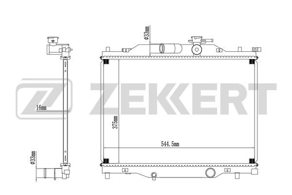 MK1602 ZEKKERT Радиатор, охлаждение двигателя