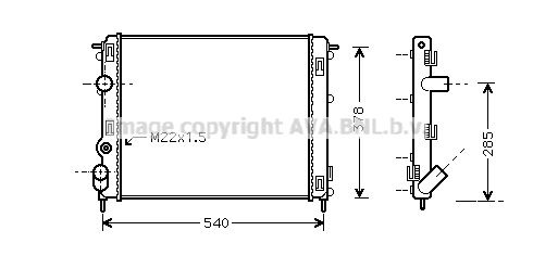 RTA2302 AVA QUALITY COOLING Радиатор, охлаждение двигателя