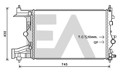 31R54231 EACLIMA Радиатор, охлаждение двигателя