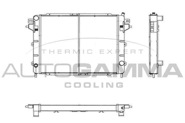 102237 AUTOGAMMA Радиатор, охлаждение двигателя