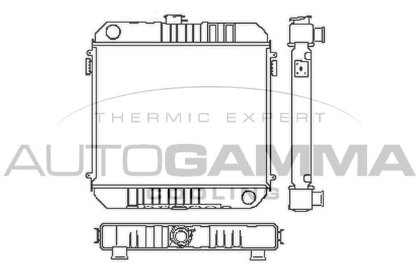 100659 AUTOGAMMA Радиатор, охлаждение двигателя