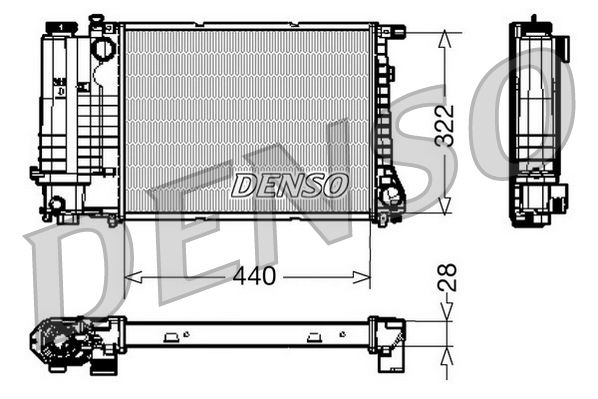 DRM05042 DENSO Радиатор, охлаждение двигателя