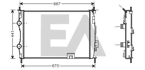 31R18184 EACLIMA Радиатор, охлаждение двигателя