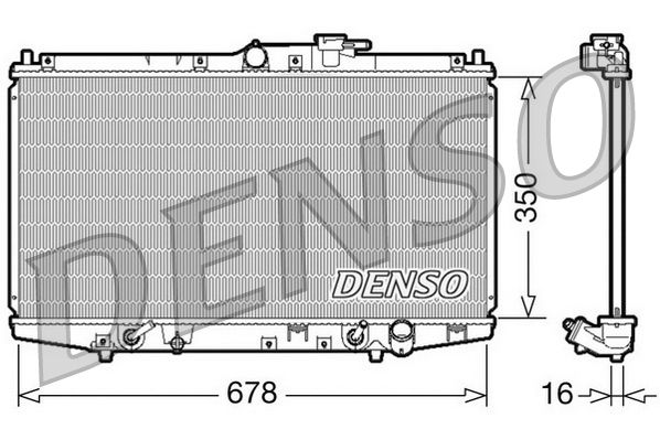 DRM40020 DENSO Радиатор, охлаждение двигателя