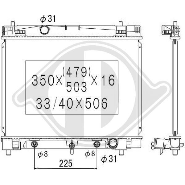 DCM3333 DIEDERICHS Радиатор, охлаждение двигателя