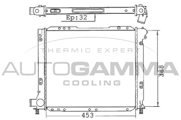 100278 AUTOGAMMA Радиатор, охлаждение двигателя