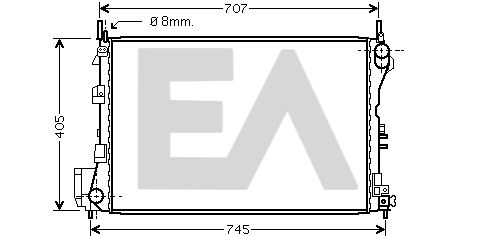 31R54114 EACLIMA Радиатор, охлаждение двигателя