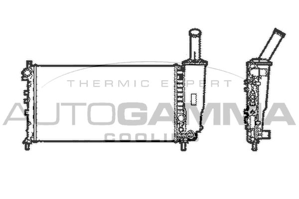 103766 AUTOGAMMA Радиатор, охлаждение двигателя