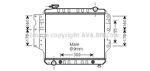 JE2022 AVA QUALITY COOLING Радиатор, охлаждение двигателя