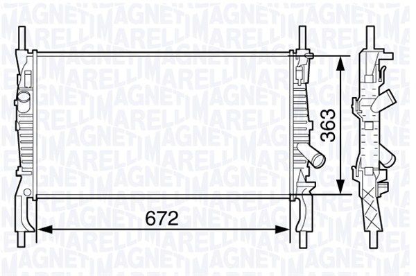 350213131800 MAGNETI MARELLI Радиатор, охлаждение двигателя