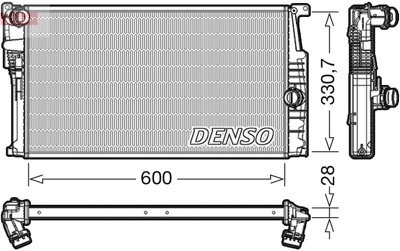 DRM05015 DENSO Радиатор, охлаждение двигателя