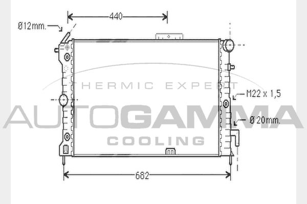 104557 AUTOGAMMA Радиатор, охлаждение двигателя