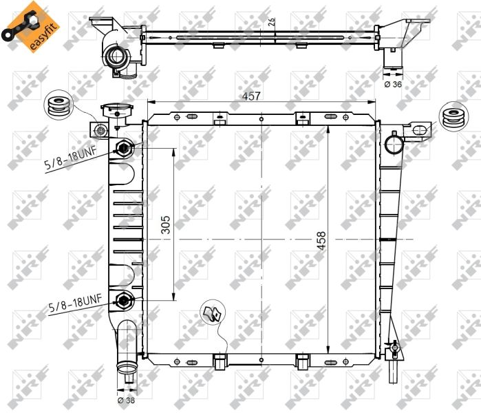 50379 NRF Радиатор, охлаждение двигателя