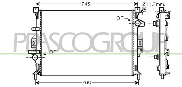 FD110R002 PRASCO Радиатор, охлаждение двигателя