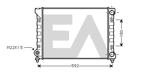 31R77041 EACLIMA Радиатор, охлаждение двигателя