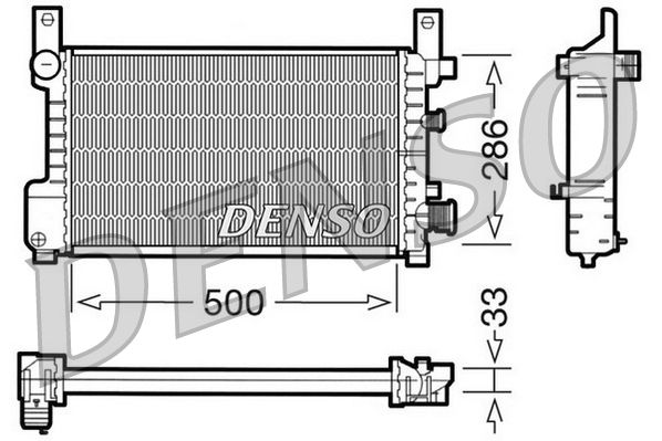 DRM10037 DENSO Радиатор, охлаждение двигателя