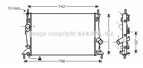 FDA2369 AVA QUALITY COOLING Радиатор, охлаждение двигателя