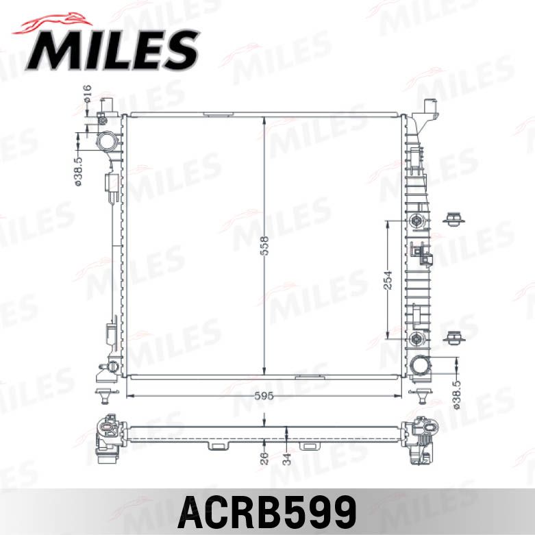 ACRB599 MILES Радиатор, охлаждение двигателя
