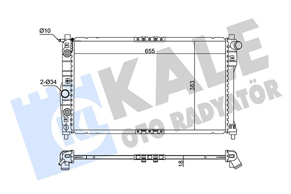 342255 KALE OTO RADYATÖR Радиатор, охлаждение двигателя