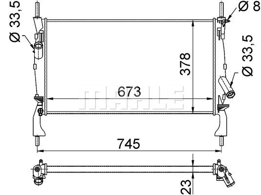 CR1361000S MAHLE Радиатор, охлаждение двигателя