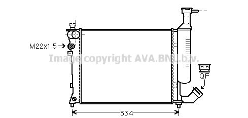 CN2167 AVA QUALITY COOLING Радиатор, охлаждение двигателя