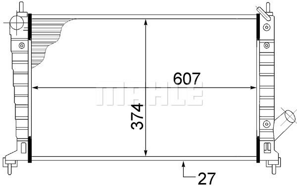 CR1511000S MAHLE Радиатор, охлаждение двигателя