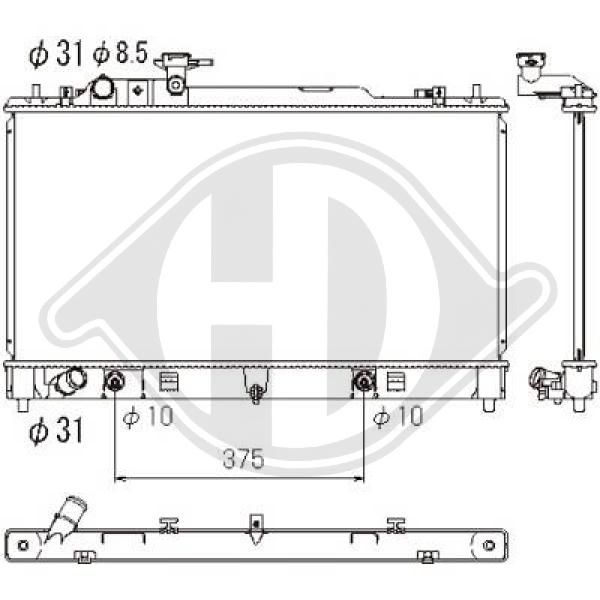 DCM2275 DIEDERICHS Радиатор, охлаждение двигателя