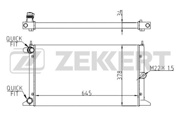 MK1068 ZEKKERT Радиатор, охлаждение двигателя