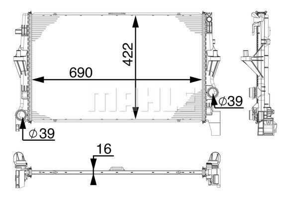 WG2184121 WILMINK GROUP Радиатор, охлаждение двигателя