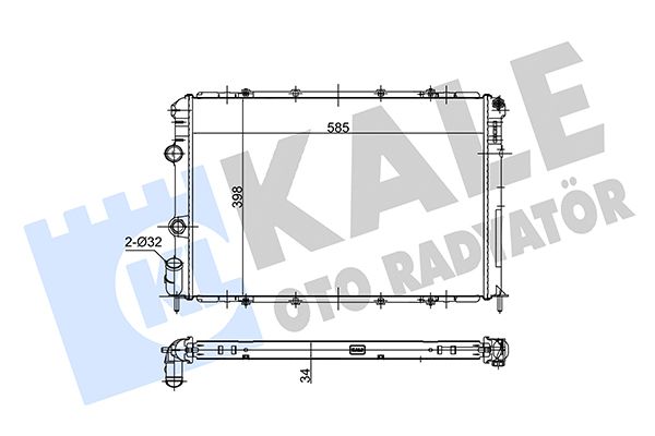 128000 KALE OTO RADYATÖR Радиатор, охлаждение двигателя