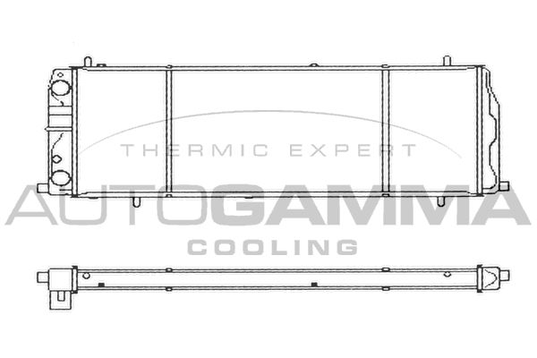 103214 AUTOGAMMA Радиатор, охлаждение двигателя