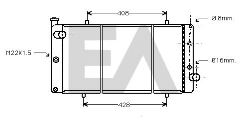 31R55026 EACLIMA Радиатор, охлаждение двигателя