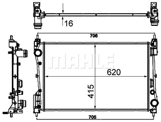 WG2182877 WILMINK GROUP Радиатор, охлаждение двигателя