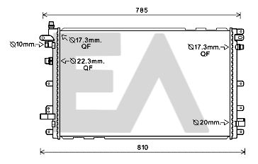 31R54001 EACLIMA Радиатор, охлаждение двигателя