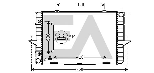 31R78022 EACLIMA Радиатор, охлаждение двигателя