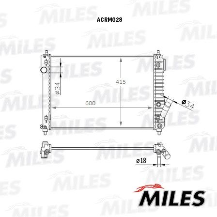 ACRM028 MILES Радиатор, охлаждение двигателя