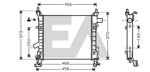 31R22002 EACLIMA Радиатор, охлаждение двигателя