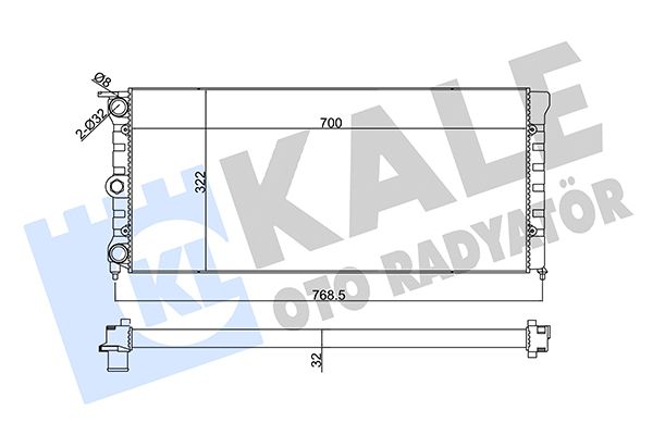 139700 KALE OTO RADYATÖR Радиатор, охлаждение двигателя